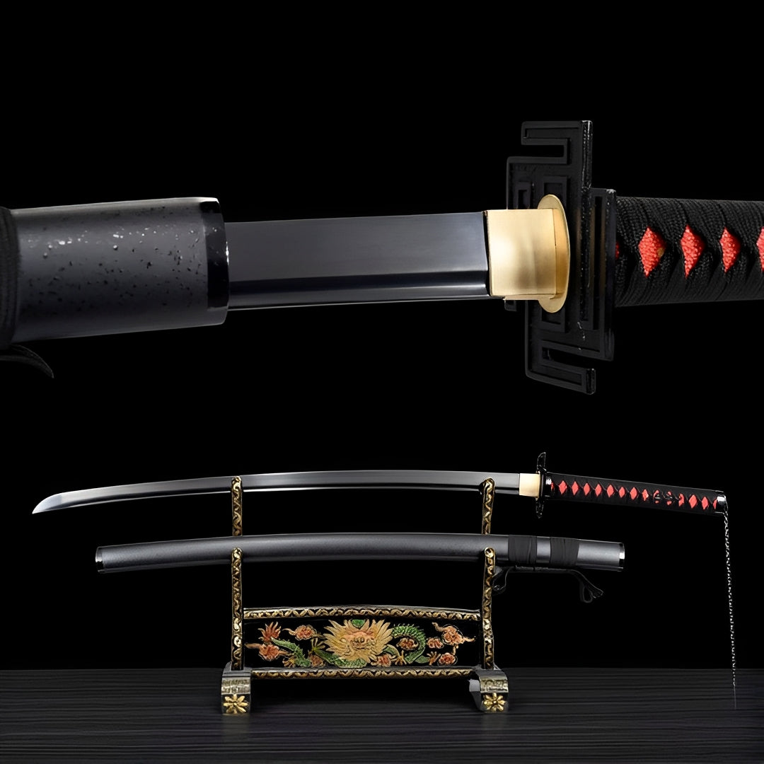 Channel Ichigo's Bankai form with this sleek black Ichigo Katana replica