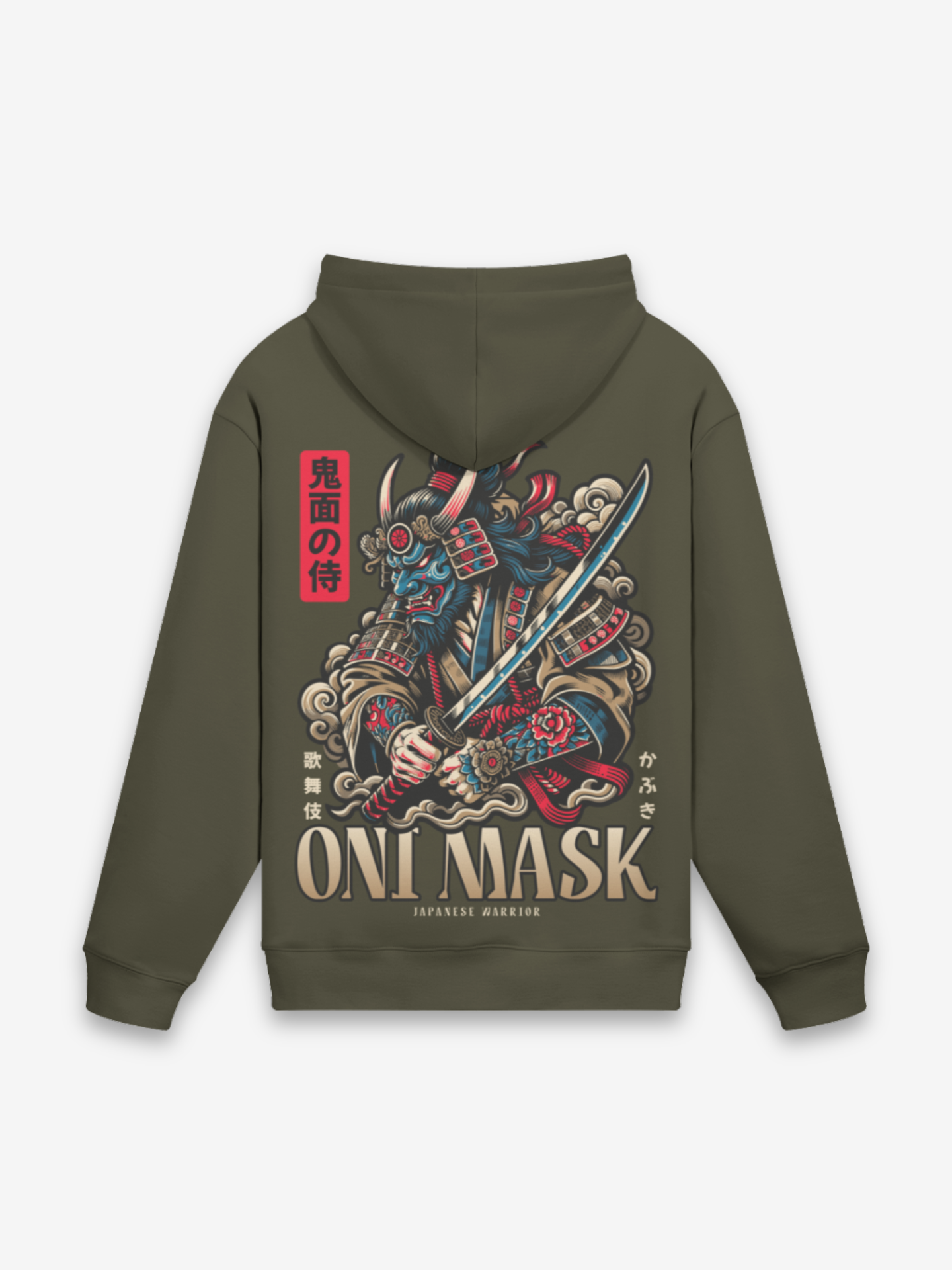 Oni Mask Charcoal Hoodie