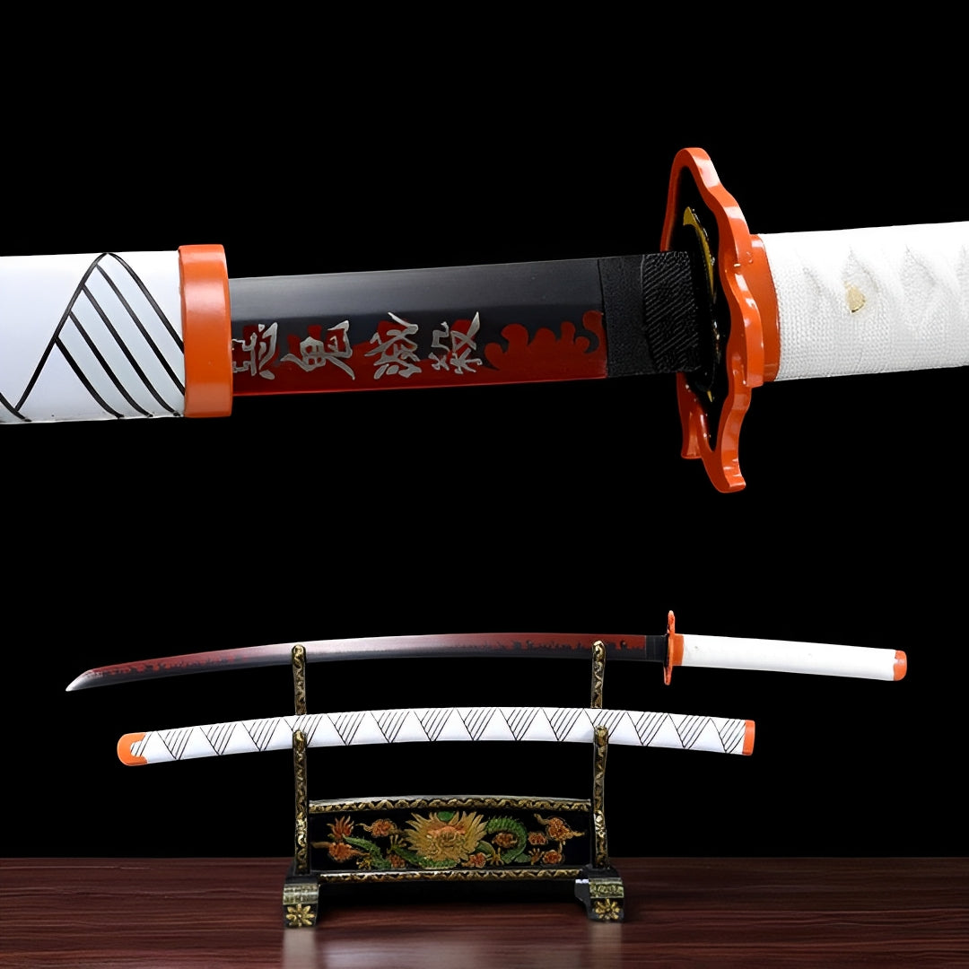 Unleash fiery justice with this Rengoku Katana from Demon Slayer
