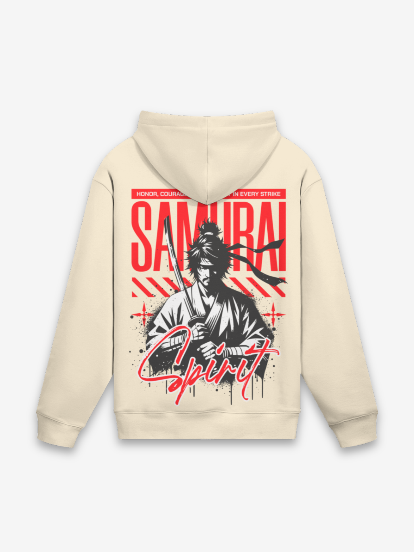 Samurai Spirit Beige Hoodie