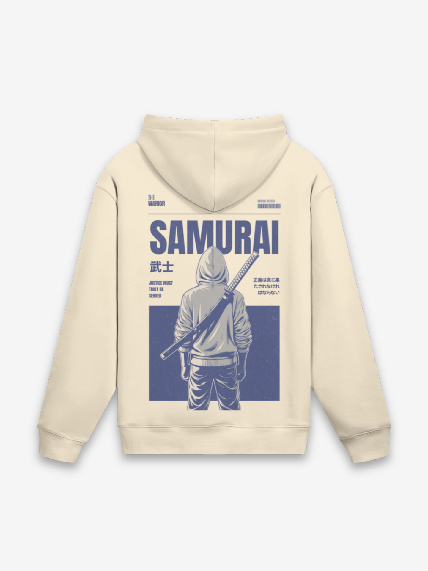 Vintage Samurai Beige Hoodie