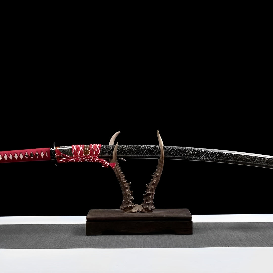 Akagane Katana (T10 Steel, Genuine Hamon & Ray Skin) - 赤金