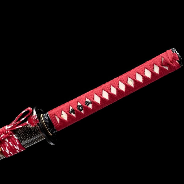 Akagane Katana (T10 Steel, Genuine Hamon & Ray Skin) - handle and fittings