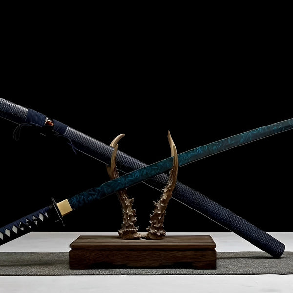 Blue Blade Katana - full set on display