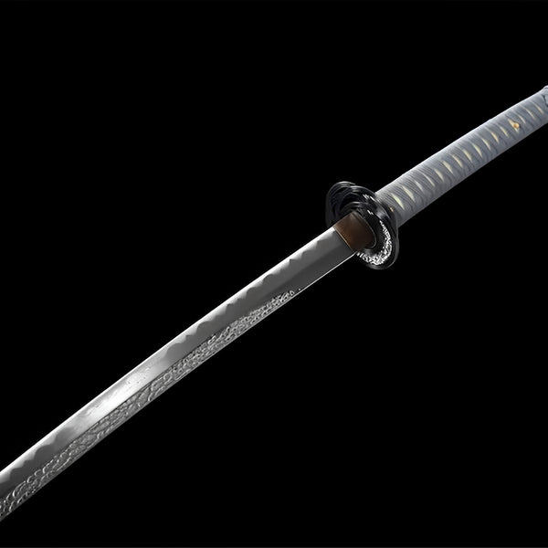 Elden Ring Katana (Damascus Steel & Hamon) - handle and fittings