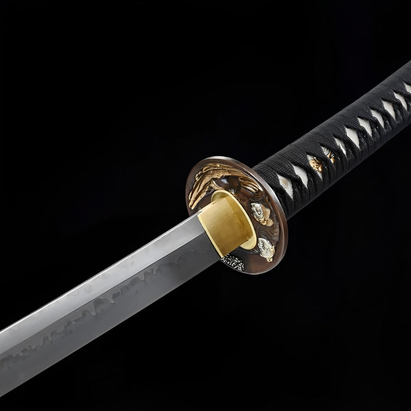 Ginto Katana (T10 Steel & Genuine Hamon) - full set on display