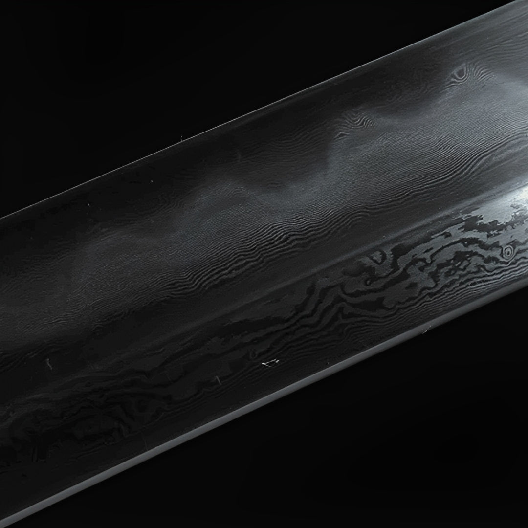 Kuroki Katana (Damascus Steel & Genuine Hamon) - 黒木刀