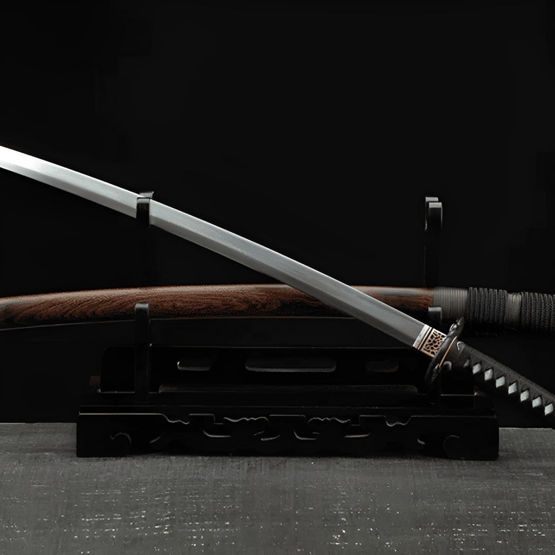 Kuroki Katana (Damascus Steel & Genuine Hamon) - 黒木刀