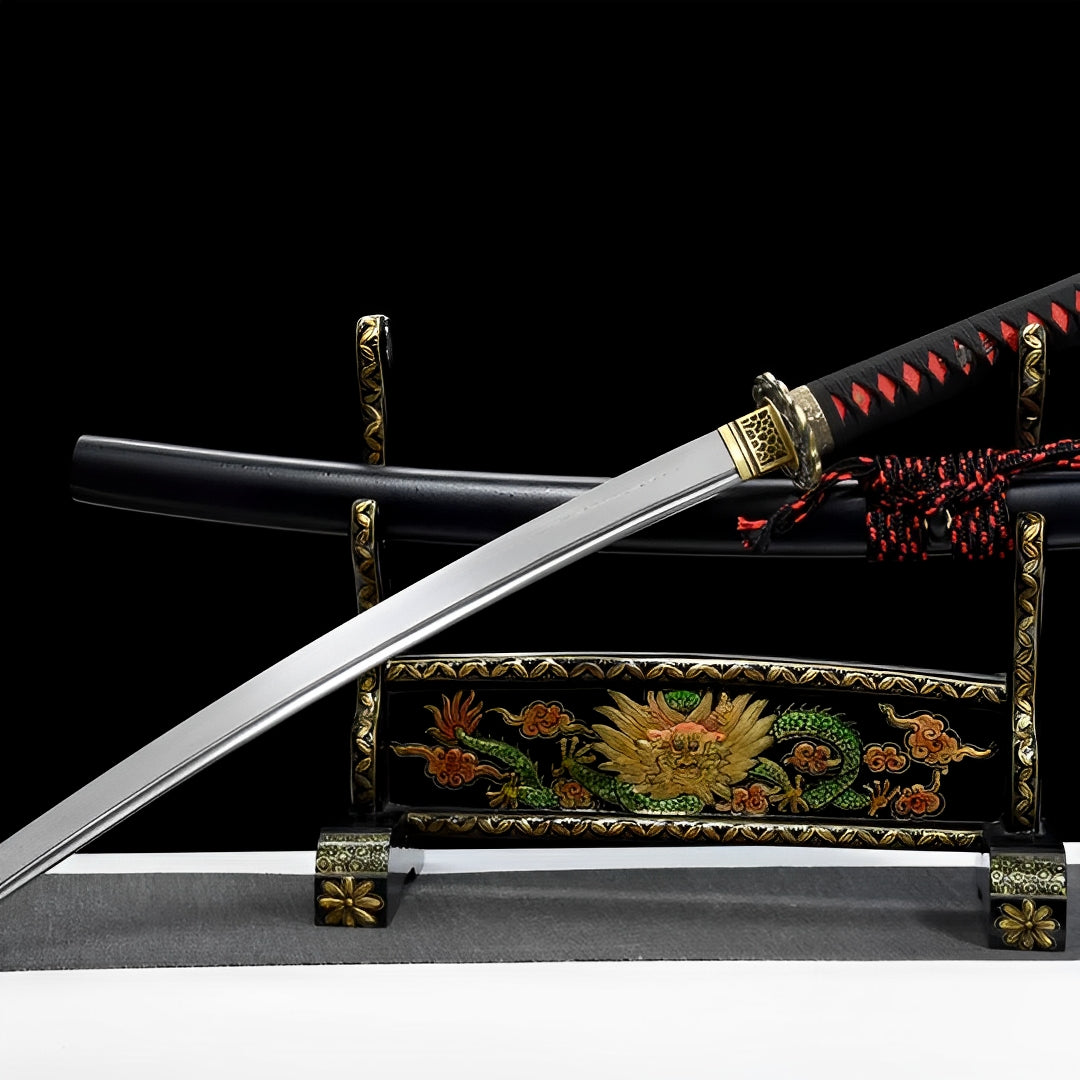 Shinku Wakizashi (Damascus Steel) - 真紅の