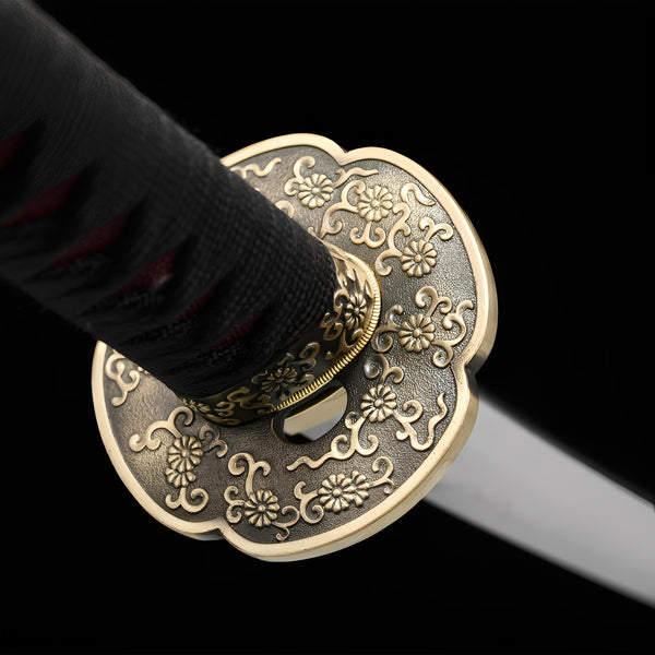 Shinku Raijin Katana - full set on display