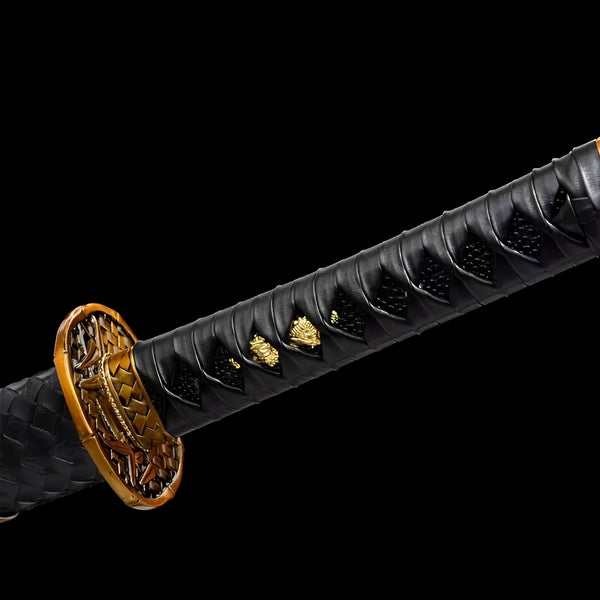 Kurohana Wakizashi (Carbon Steel) - handle and fittings