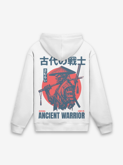 Ancient Warrior White Hoodie