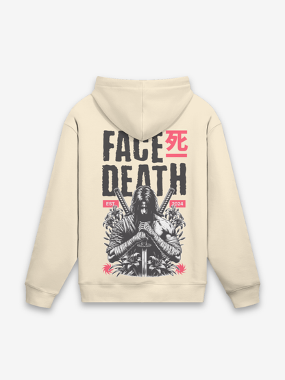 Death Face Beige Hoodie
