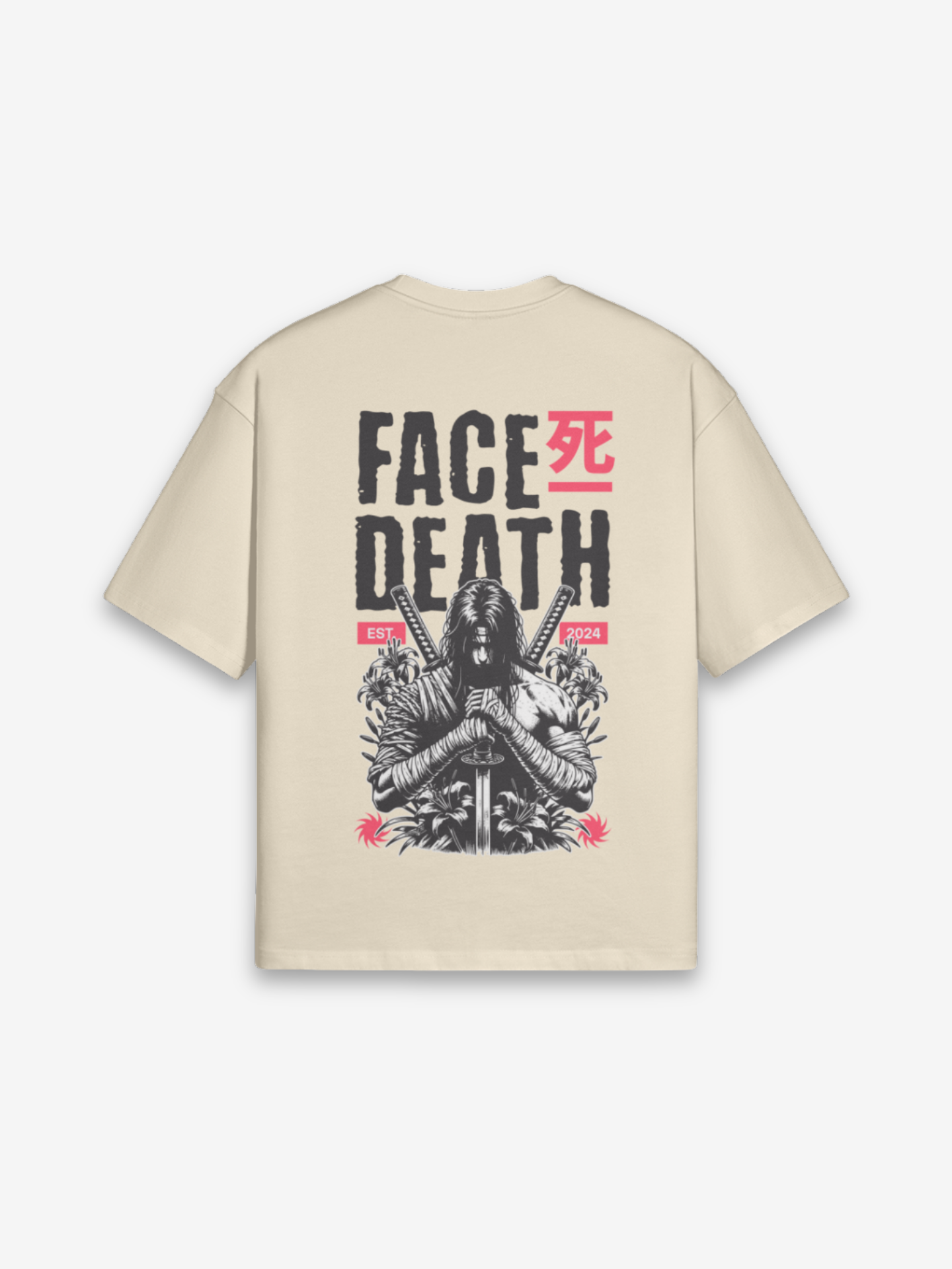 Death Face Beige T-Shirt