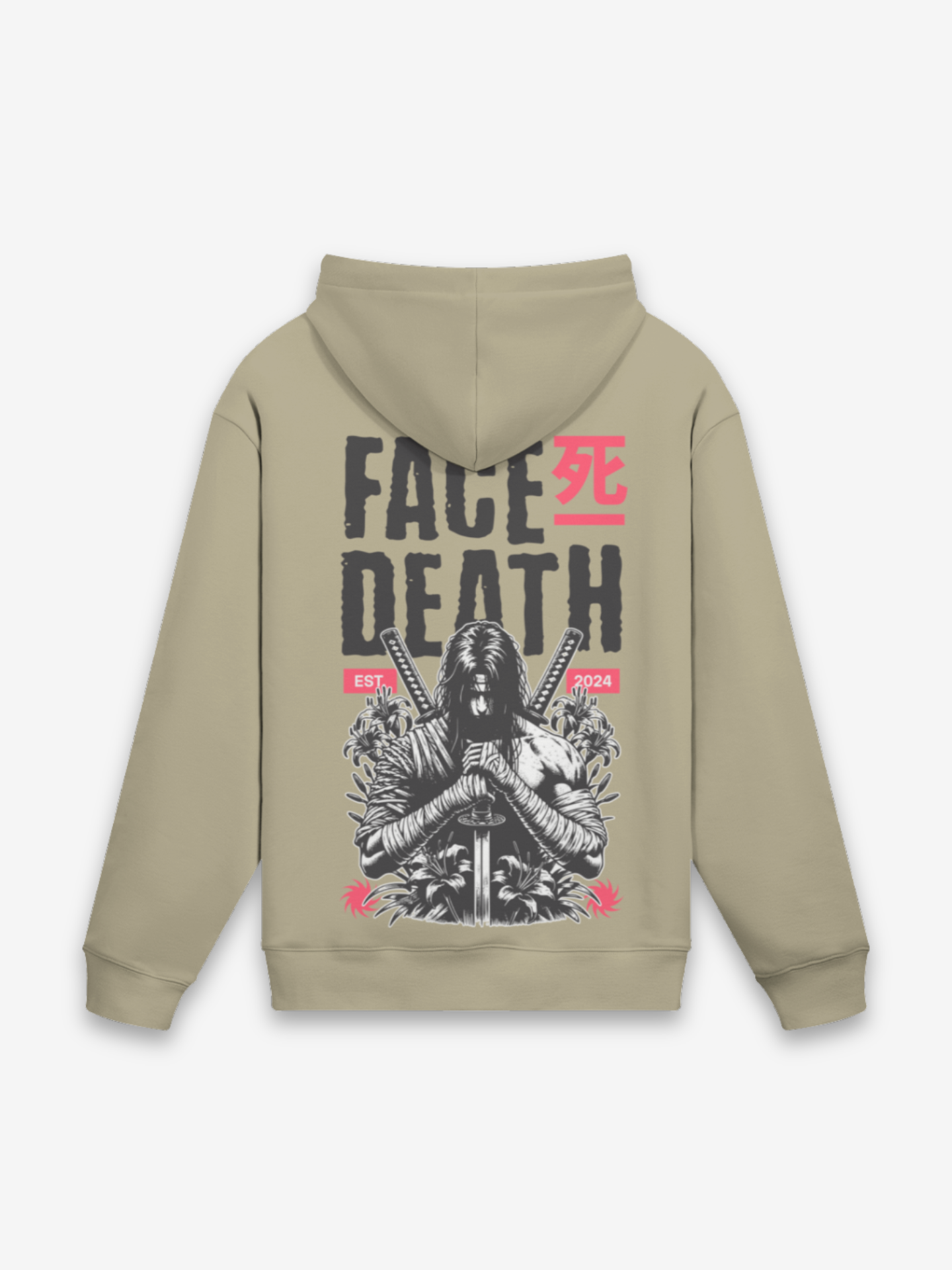 Death Face Charcoal Hoodie