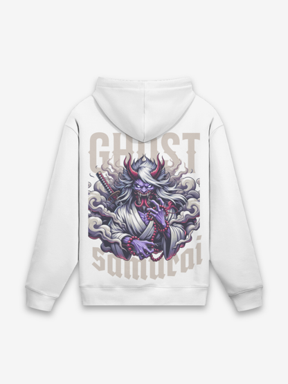 Ghost Samurai White Hoodie