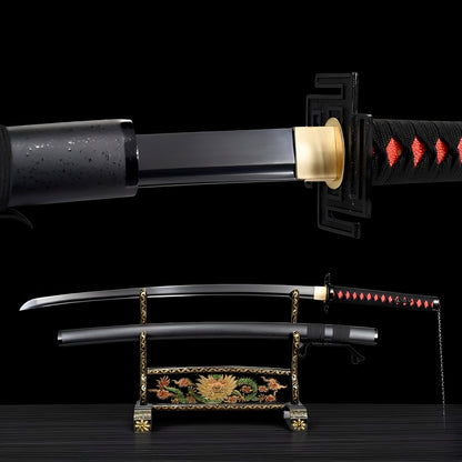 Channel Ichigo's Bankai form with this sleek black Ichigo Katana replica