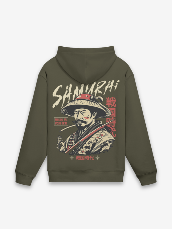 Old Samurai Charcoal Hoodie