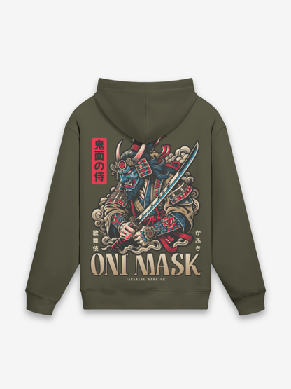 Oni Mask Charcoal Hoodie