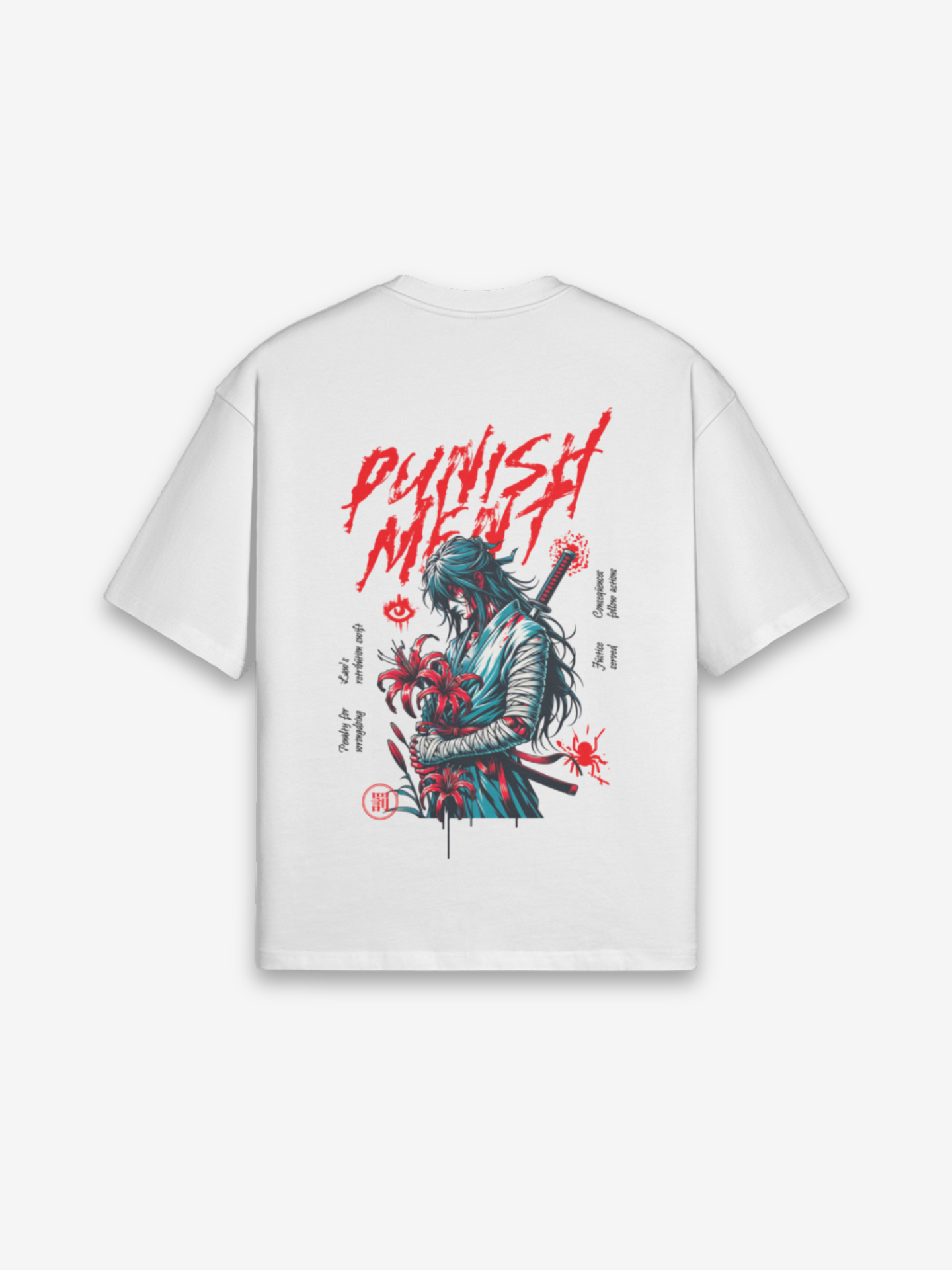 Punishment Samurai White T-Shirt