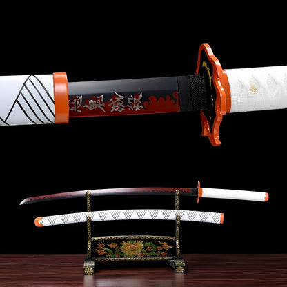 Unleash fiery justice with this Rengoku Katana from Demon Slayer