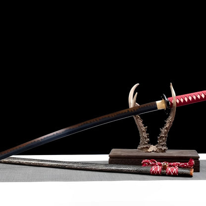 Akagane Katana (T10 Steel, Genuine Hamon & Ray Skin) - 赤金