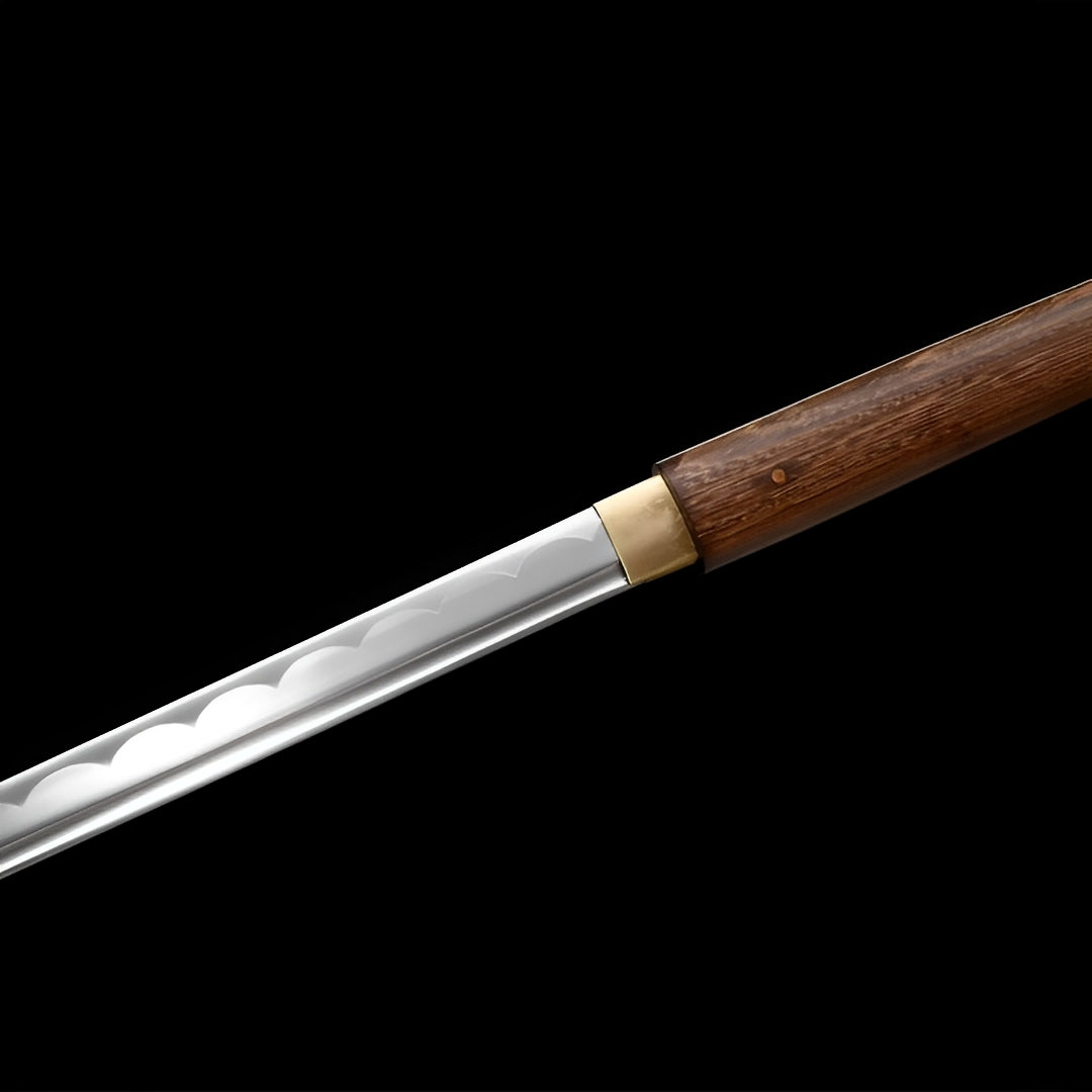 Shizen ninjato blade collar and unwrapped rosewood handle