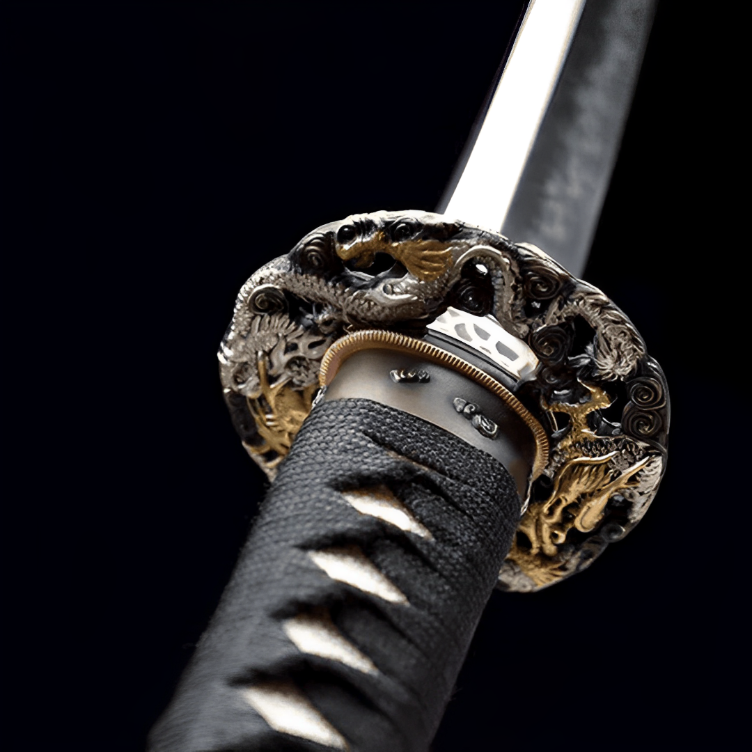 Ouryu Katana (T10 Damascus Steel & Genuine Hamon) - 王竜