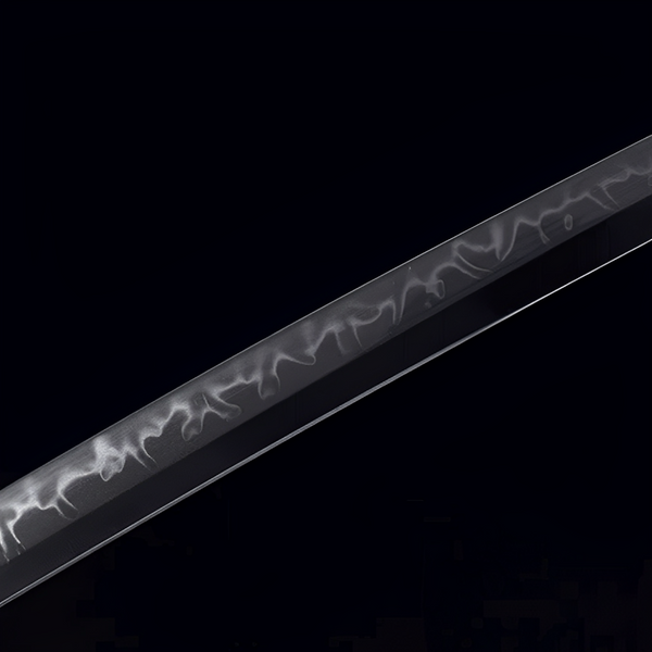 Ouryu Katana (T10 Damascus Steel & Genuine Hamon) - handle and fittings