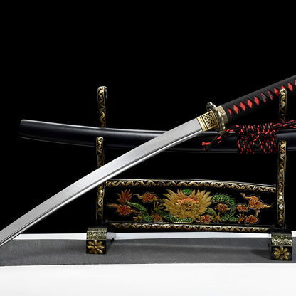 Shinku Wakizashi (Damascus Steel) - 真紅の