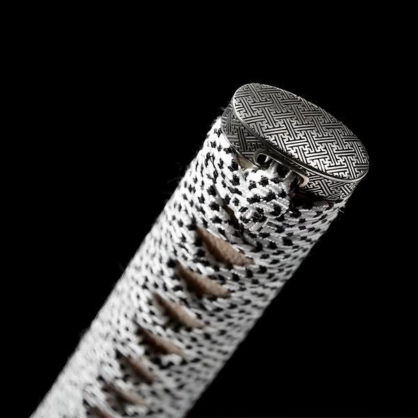 Shirokuro Katana (T10 Steel & Hamon) - handle and fittings