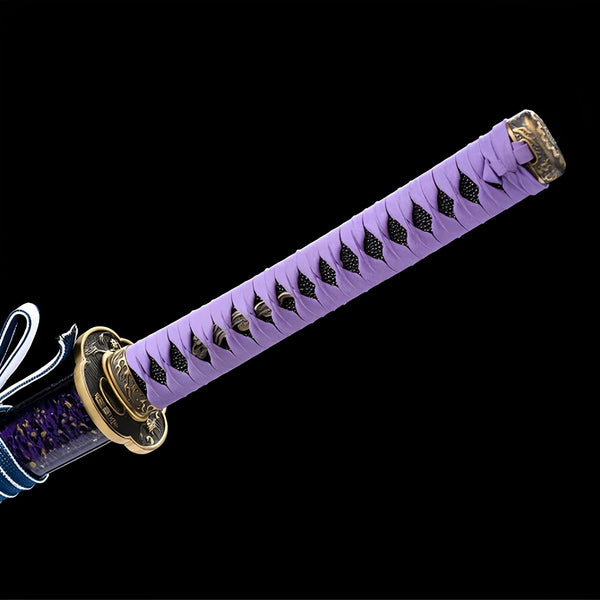 Amethyst Nebula Katana - blade detail