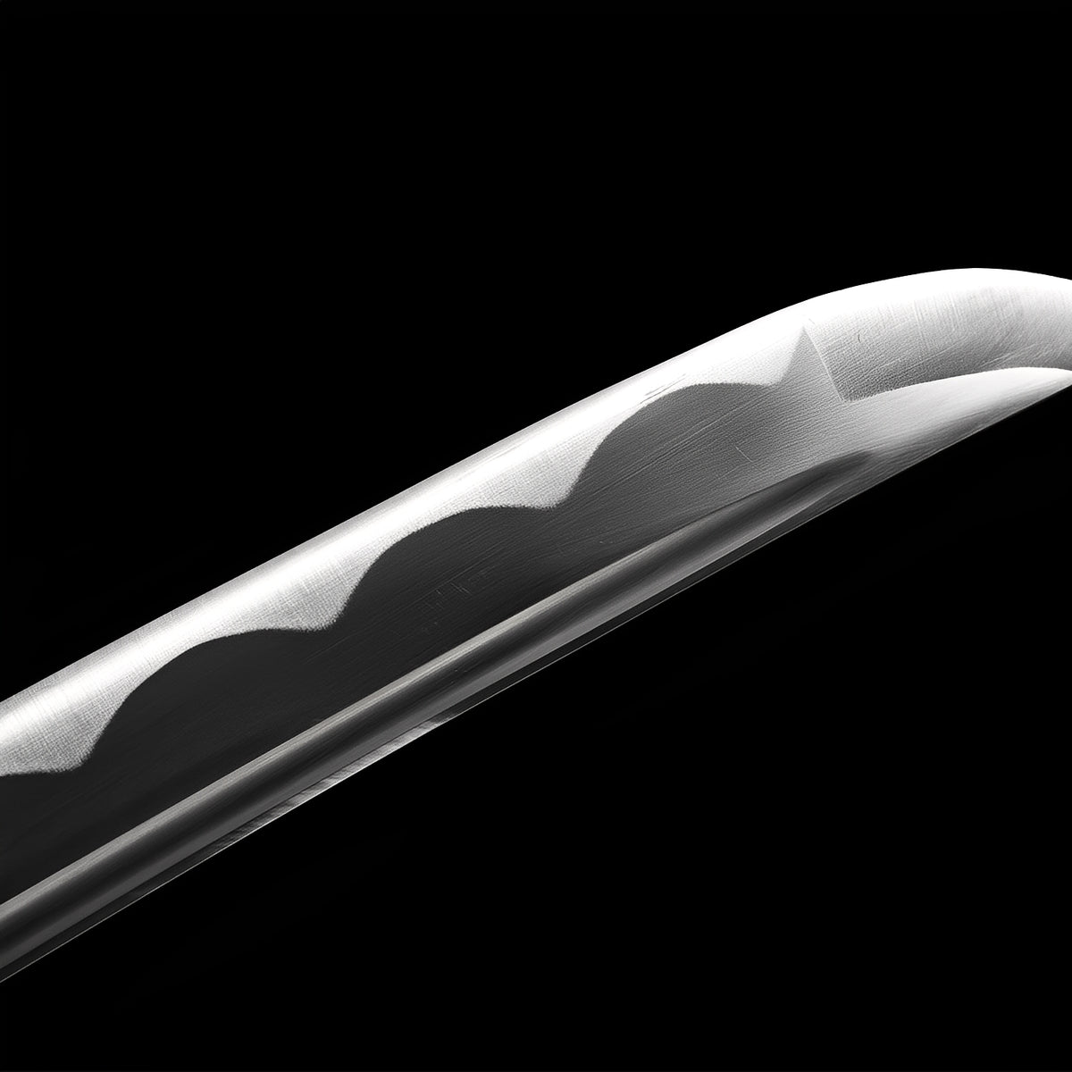 Decorative scalloped line on the Kinkuro 1060 blade